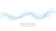 © Imran - Abstract Light Blue Air Waves on White Background Minimalist Design