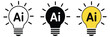 © welcome saiful - Artificial intelligence in hand icon set, human and AI collaboration or service symbol, technology assistance and digital support concept vector