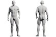© Mihai Zaharia - Male figure model standing in white studio