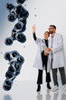 © Rendara Studio - 3D medical duo polymer with tablet in futuristic lab