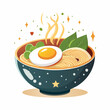 © Silvia Bogdanski - Ästhetische Ramen-Bowl mit Ei und Nudeln, perfekt inszeniert