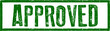 © Kajonbai - Green approved grunge rubber stamp isolated on white background