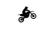 © NGLARANGAN - Silhouette of a Dirt Bike Rider Mid-Air Jump