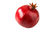 © Olga - Single whole ripe red pomegranate fruit with smooth skin and organic healthy texture for juicy nutrition isolated on transparent background