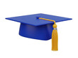 © Sekendar - Blue graduation cap with gold tassel isolated on transparent background