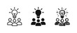 © ICONS FOR YOU - Light bulb over group of people icons for team idea