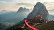 © MuhamadNoorHazwan - Giant red ribbon connects two mountains in surreal outdoor art installation