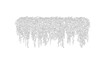 © Sara Studio - Horizontal hanging plant wall decoration with trailing vines on transparent background.