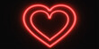 © Razu Ahmed Emran 2 - Glowing red heart on a black background symbolizing love and romance for Valentine’s Day celebration