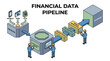 © vickryab - Financial Data Pipeline Isometric Infographic with Processing Engine, Encryption and Fraud Detection for Fintech Business Presentation