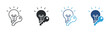 © Anika - Idea security icon set. light bulb with key symbol. innovation protection and access concept. vector illustration.