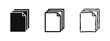 © drawing lines - Stacked paper or document icons for file management and office work