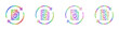 © David Zydd - Rainbow sketch policy renewal icon design set