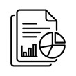 © Roushon_AI_Designer - Business financial report icon with data charts and documents document business analytics statistics illustration