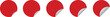 © Parul - Red sticker circle set with peeling corner effect showing realistic curled edges for labels and badges. Minimal glossy round shapes ideal for sale tags, branding, and promotional designs. Clean vector