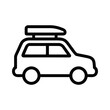 © Ali Aminudin - Simple Outline Drawing of a Sport Utility Vehicle with a Roof Rack for Travel