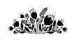 © Kingoro - Black Silhouette Floral Bouquet Arrangement Vector Illustration