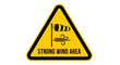 © Faozan - Strong Wind Warning Road Sign.