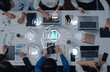 © InfiniteFlow - Group of Professionals Collaborating on AI Strategy with Laptops and Graphical Representations of Artificial Intelligence Concepts Quark.