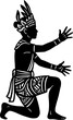 © safri - Male Kecak Dancers Silhouette for Cultural Graphic Design