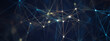 © your123 - Abstract digital network background with glowing blue and orange connection lines and dots. Concept for 5G technology, big data, cloud computing, global communication, and cyber security systems.