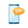 © Banawi - Smartphone with a speech bubble notification