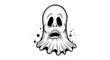 © Sheva - Black and white skull illustration art.