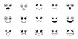 © Ratan - cartoon face icons set various expressions on white background