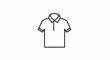© atuh - Simple line drawing of a collared short-sleeved shirt with a button placket