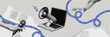 © Jhirul - News and media concept with microphone laptop and megaphone