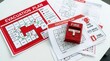 © Panuwat - Set emergency evacuation plans red exit box are plans, smoke detector