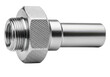 © Ai Images Stock - Adjustable knurled knob with threaded metal shaft isolated on transparent background
