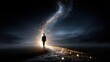 © สมเจตน์ หนูแก้ว - Dreams personified journey on a starry path cosmic landscape gigapixel vision ethereal atmosphere
