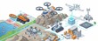 © Bendjamin Jusuf - Futuristic rescue mission autonomous drones and advanced robotics showcasing innovative technology for emergency disaster response