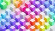 © MKS - Vibrant 3D Cube Array: Colorful Geometric Blocks in Pastel and Neon Hues — Abstract Background for Creative Projects