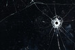 © kichigin19 - Bullet holes on black glass, overlay design background