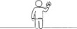 © Manta - Person waving hand in continuous line art style