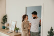 © La Famiglia - Couple sharing morning happiness and love at home