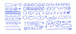 © sotejarts - Hand drawn blue highlights, underlines and emphasis crayon elements. Blue pen check marks, ovals and school notebook shapes for hand drawn notes, PNG
