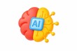 © Sadik Stock  - Artificial intelligence merging with human brain and virus illustration