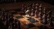 © Zariah - Chess Game with Knight Piece Highlighted in Dramatic Lighting