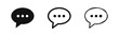 © drawing lines - Message and Communication Icon Set - Speech Bubble with Ellipsis Dots