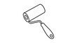 © DilMohammad - Professional lint roller illustration featuring an editable stroke for laundry service designs. This minimalist vector icon is a hand-drawn, scalable line art element for household cleaning apps.