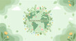 © MSTSOLENUR - Celebrating world environment day a flourishing earth with vibrant greenery and floral elements