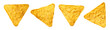 © Yeti Studio - Nacho tortilla chips set, isolated on cutout transparent background