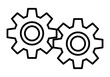 © Gabrieuskal - Dos engranajes mecánicos entrelazados que representan el trabajo en equipo y la cooperación industrial