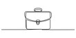 © Nikhil Ray - Minimalist Briefcase Business Bag Continuous One Line Art Vector Illustration
