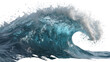 © Jonathan - Powerful blue ocean wave cresting with white foam, isolated on transparent background