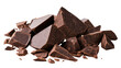 © Maria - Dark chocolate chunks pile irregular shapes, rich brown color