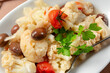 © Alessio Orrù - Cavolfiore stufato con olive e pomodorini, Antipasto Vegetariano Italiano